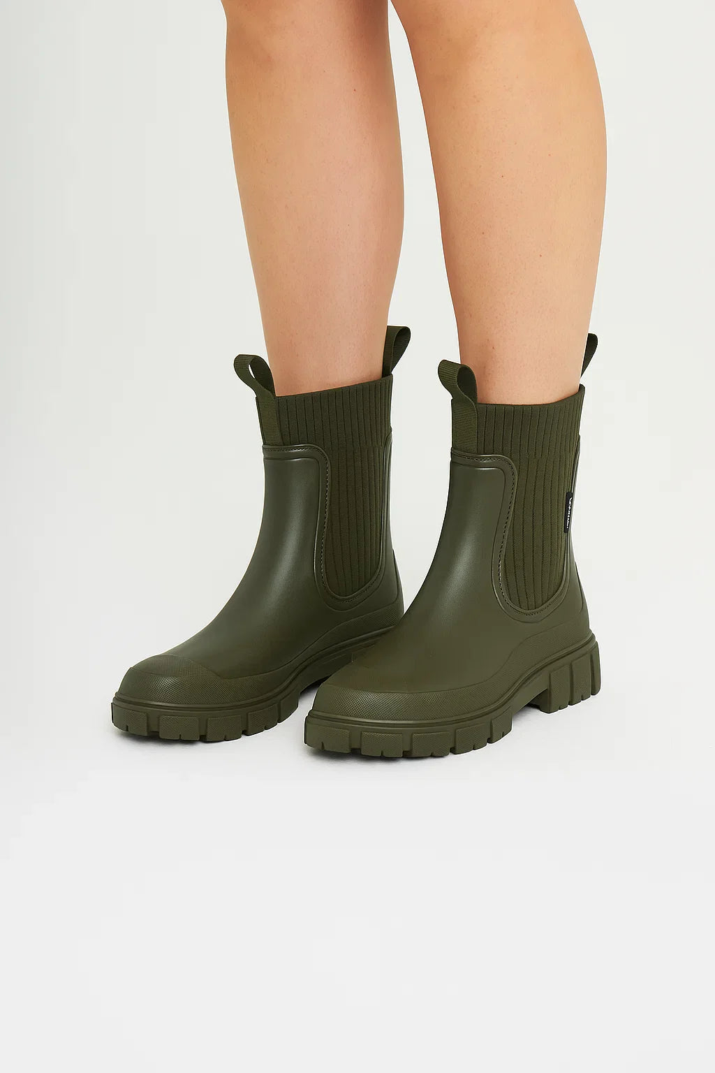 Women's Black Waterproof Boots PVC Mid-Calf Casual Comfort