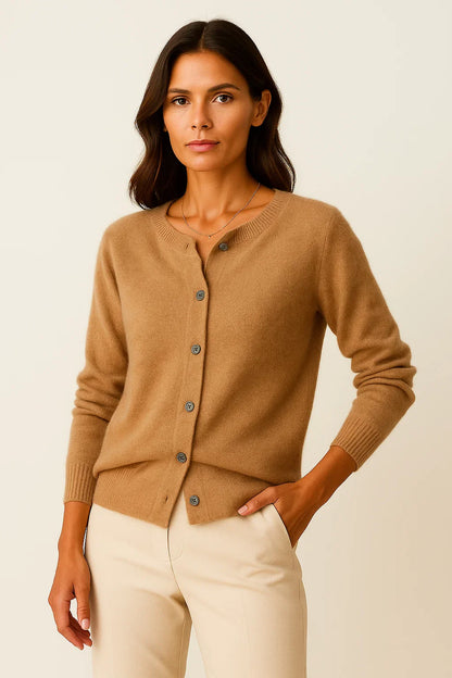 Women's Cardigan Sweater Soft Knit Button Design Casual Loose Fit