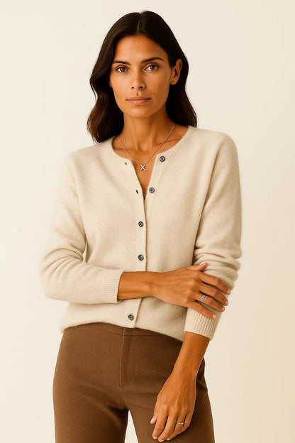 Women's Cardigan Sweater Soft Knit Button Design Casual Loose Fit