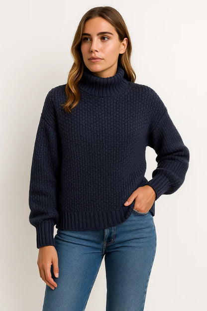 Women's Pullover Wool Long Sleeve Casual Loose Fit Elegant Design