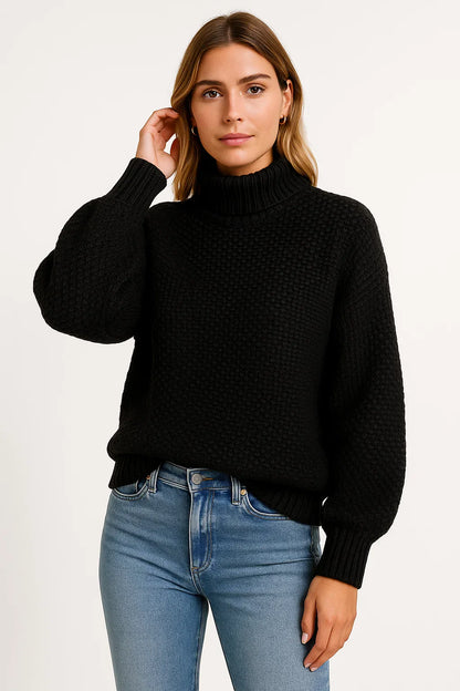 Women's Pullover Wool Long Sleeve Casual Loose Fit Elegant Design