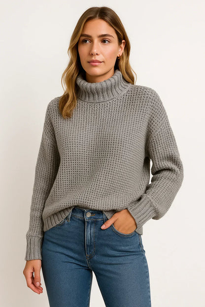 Women's Pullover Wool Long Sleeve Casual Loose Fit Elegant Design