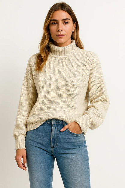 Women's Pullover Wool Long Sleeve Casual Loose Fit Elegant Design
