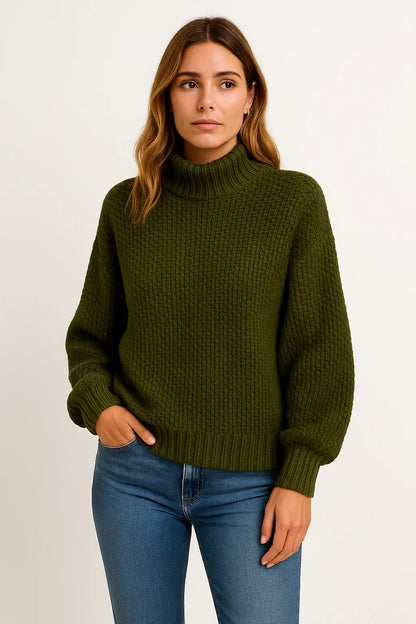 Women's Pullover Wool Long Sleeve Casual Loose Fit Elegant Design