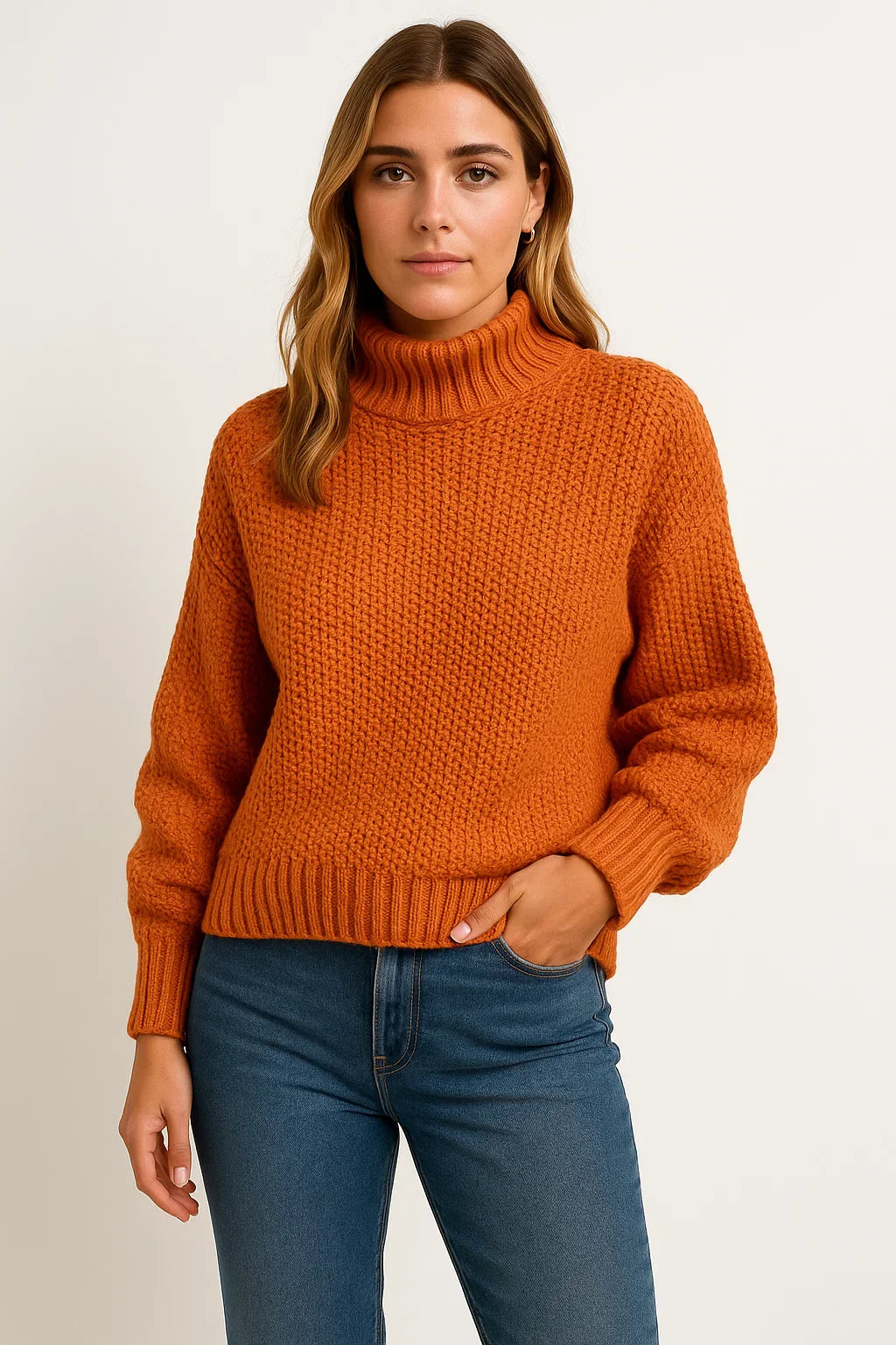 Women's Pullover Wool Long Sleeve Casual Loose Fit Elegant Design
