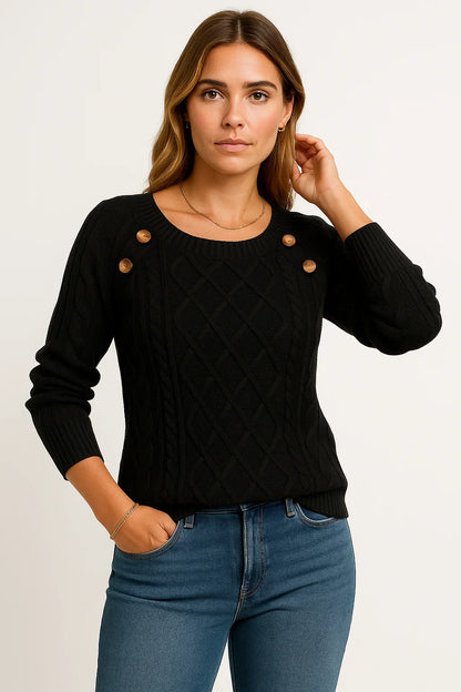 Women's Oversized Sweater Soft Wool Long Sleeve Casual Gray