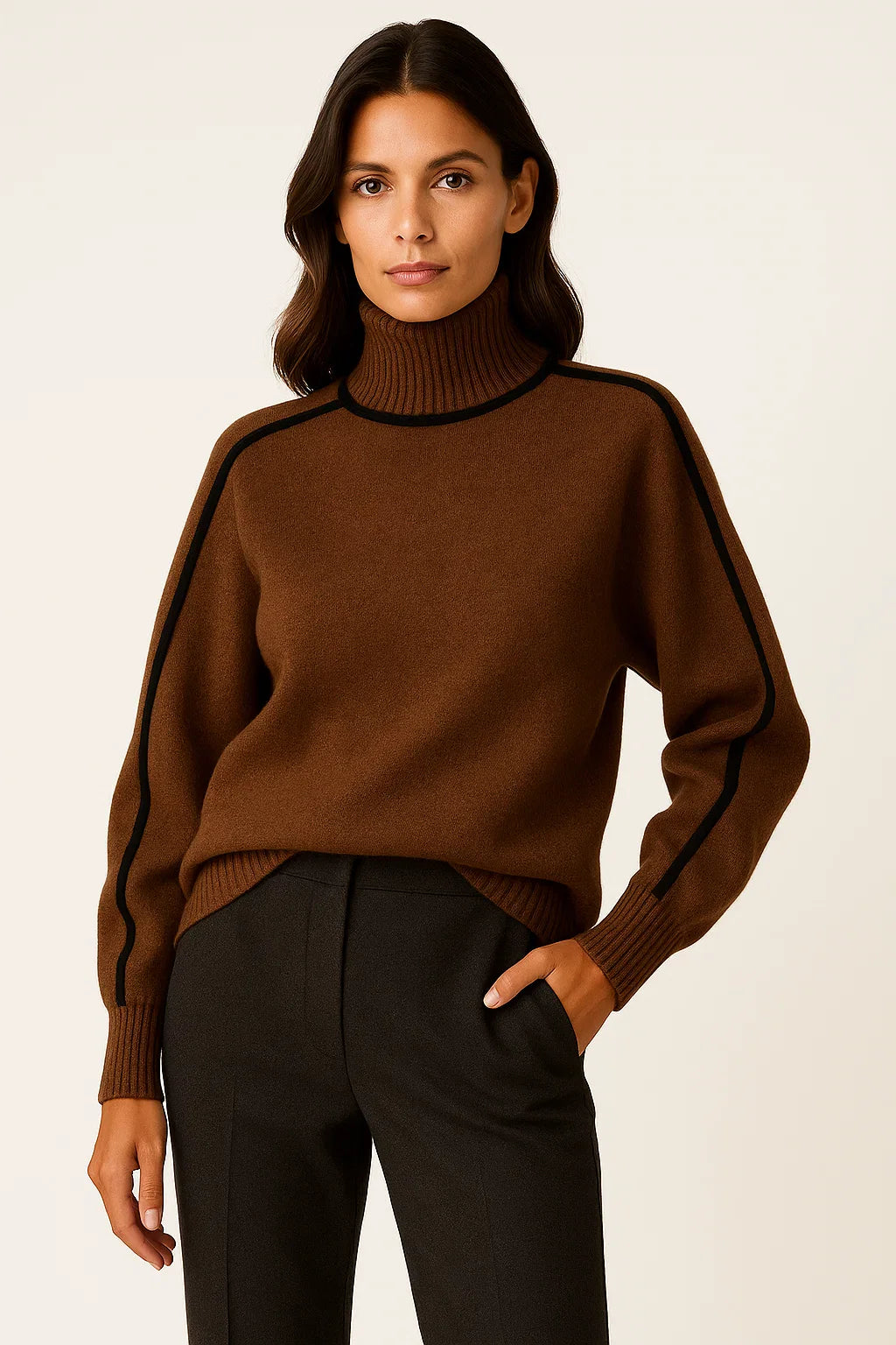 Women's Sweater Vegan Wool Turtleneck Luxurious Soft Timeless Style