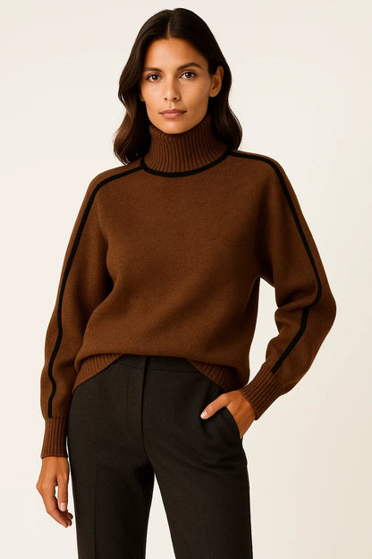 Women's Sweater Vegan Wool Turtleneck Luxurious Soft Timeless Style