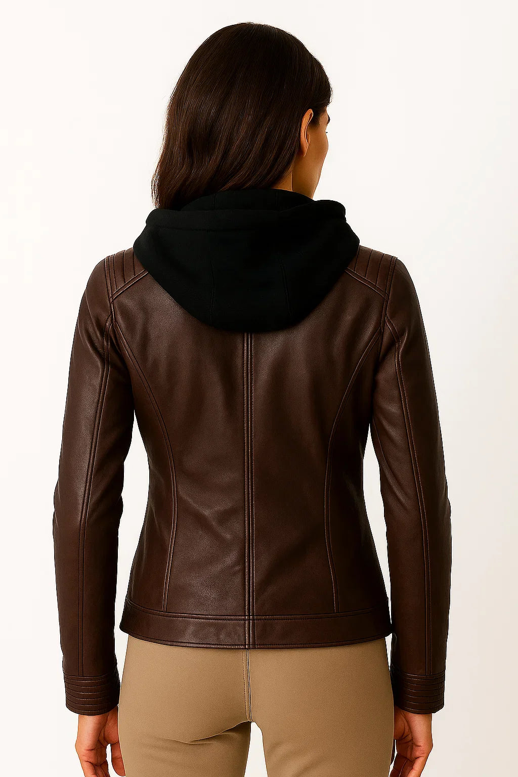 Women's Hoodie Black Soft Zipper Asymmetrical Design Moto Style For Women