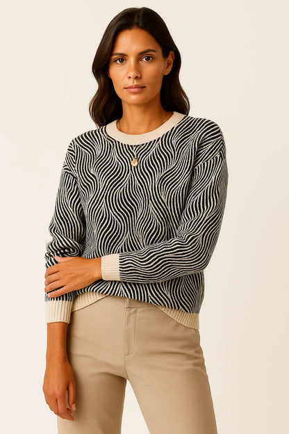 Women's Sweater Gray High Neck Soft Comfortable Timeless Design for Autumn and Winter
