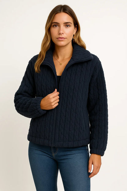 Women's Long Cardigan Black Soft Stretchy With Zipper Comfortable Flattering Silhouette
