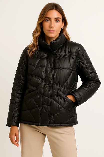 Women's Winter Jacket Grey Lightweight Polyester Casual Comfortable For Transitional Weather