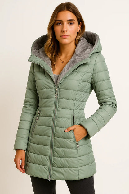 Women's Autumn Jacket Beige Lightweight Material Relaxed Fit