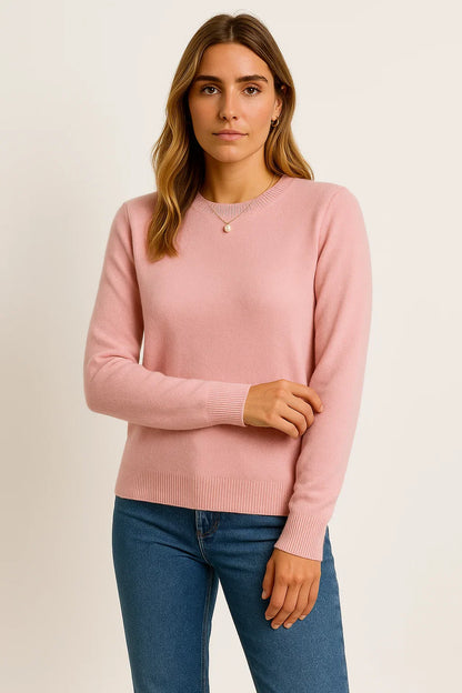 Women's Sweater O-Neck Gray Wool Casual Pullover Autumn Winter Knitwear