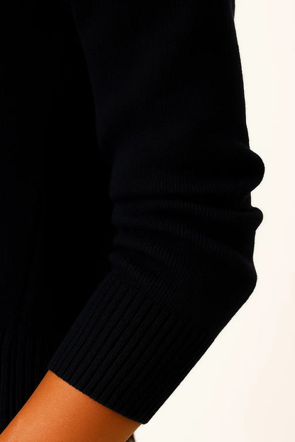 Women's Cardigan Blue Knit Long Sleeve Slim Fit Casual Button Closure