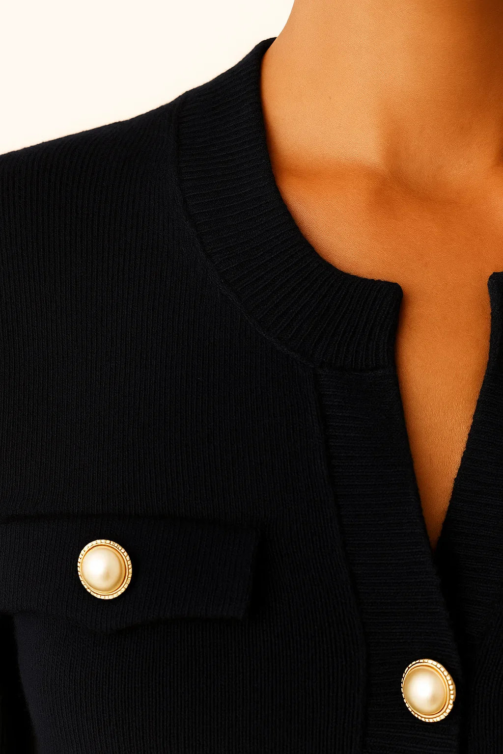 Women's Cardigan Blue Knit Long Sleeve Slim Fit Casual Button Closure