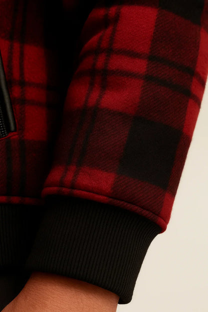 Men's Winter Jacket Black Fleece Lining Warm Insulation Casual Men