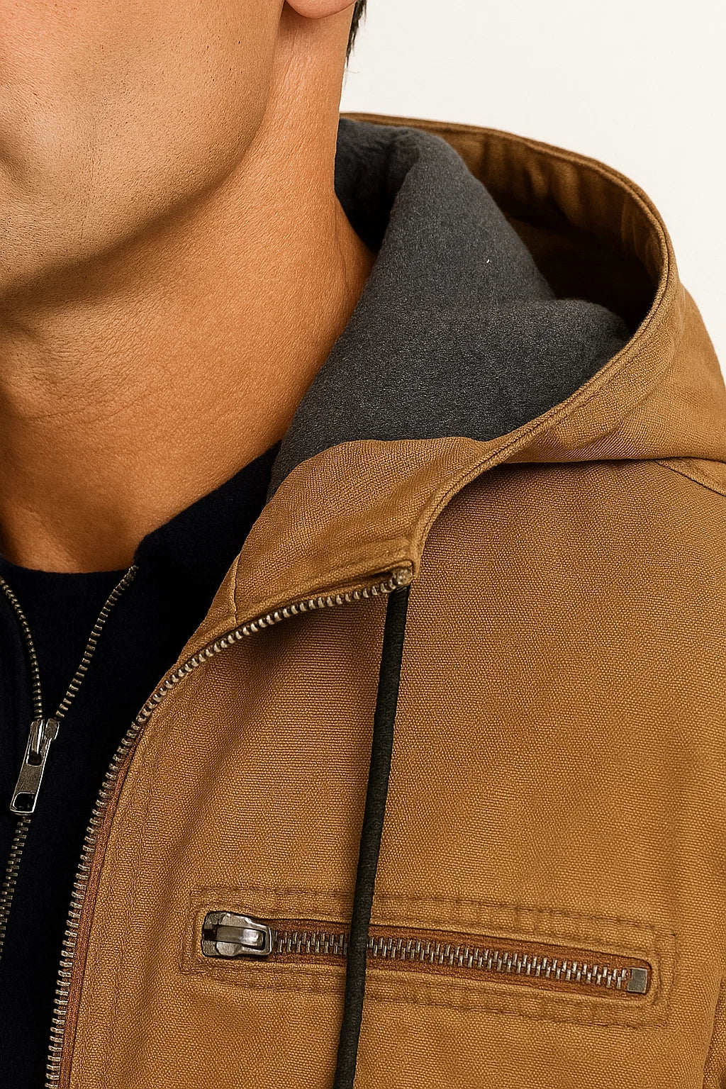 Men's Vintage Winter Jacket Brown Structured Design Comfortable Fit