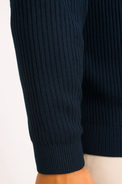 Men's Half-Zip Sweater Cotton Blend Casual Jumper Stylish Layering