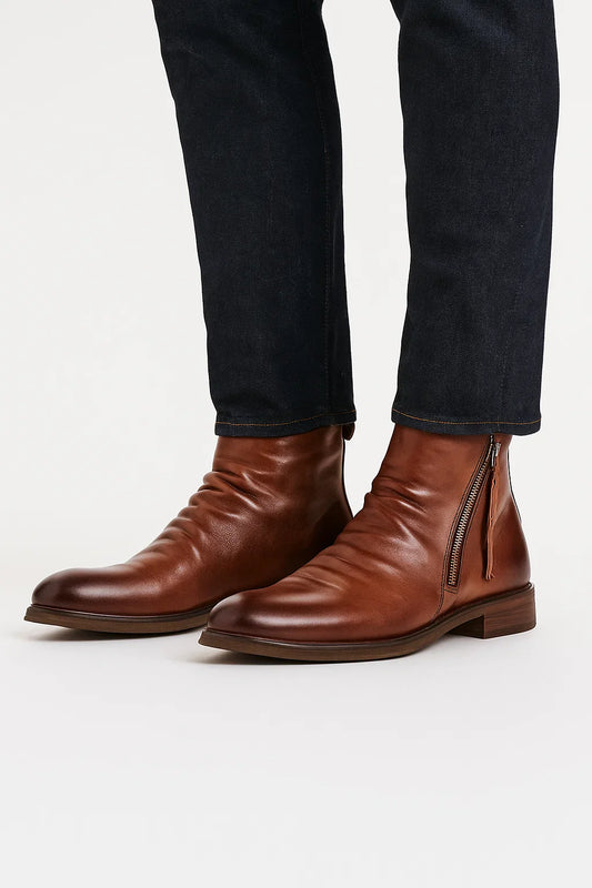Men's Chelsea Boots Genuine Leather Classic Design All-Day Comfort