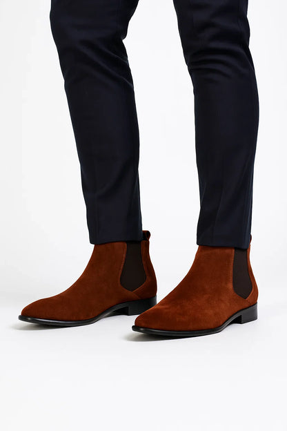 Men's Chelsea Boots Faux Suede Classic Design Slip-On