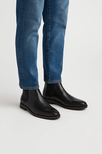 Men's Chelsea Boots Synthetic Leather Retro Slip-On Comfortable Fashion