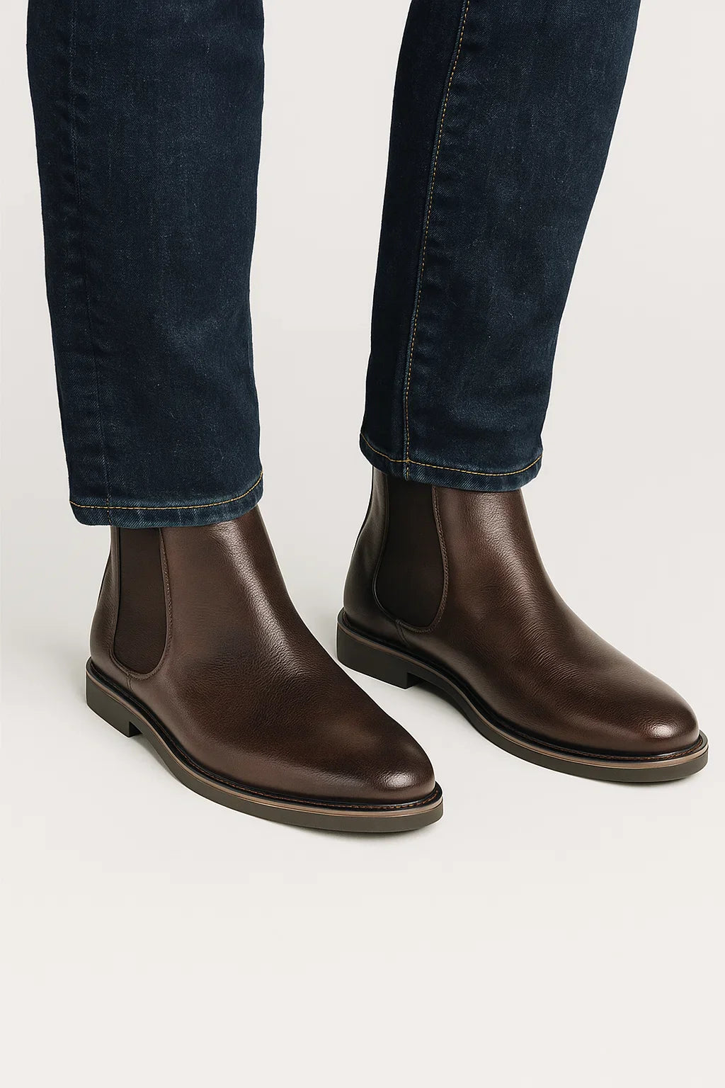 Men's Chelsea Boots Synthetic Leather Retro Slip-On Comfortable Fashion
