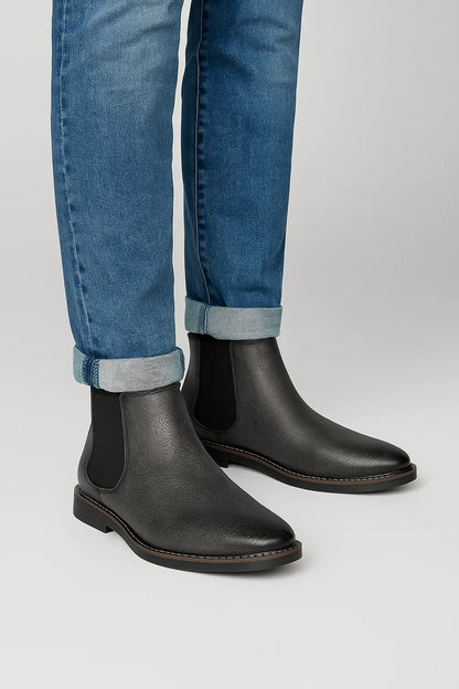 Men's Chelsea Boots Synthetic Leather Retro Slip-On Comfortable Fashion