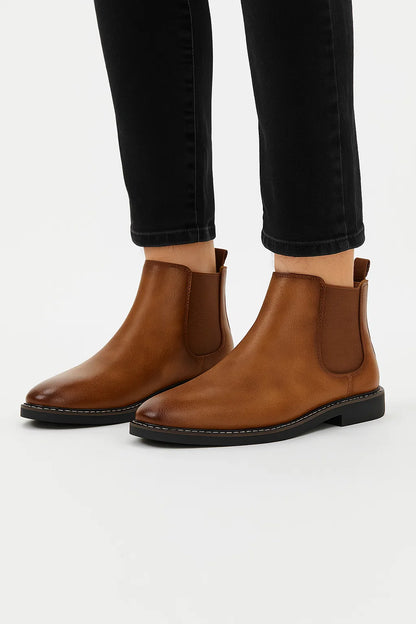 Men's Chelsea Boots Synthetic Leather Retro Slip-On Comfortable Fashion