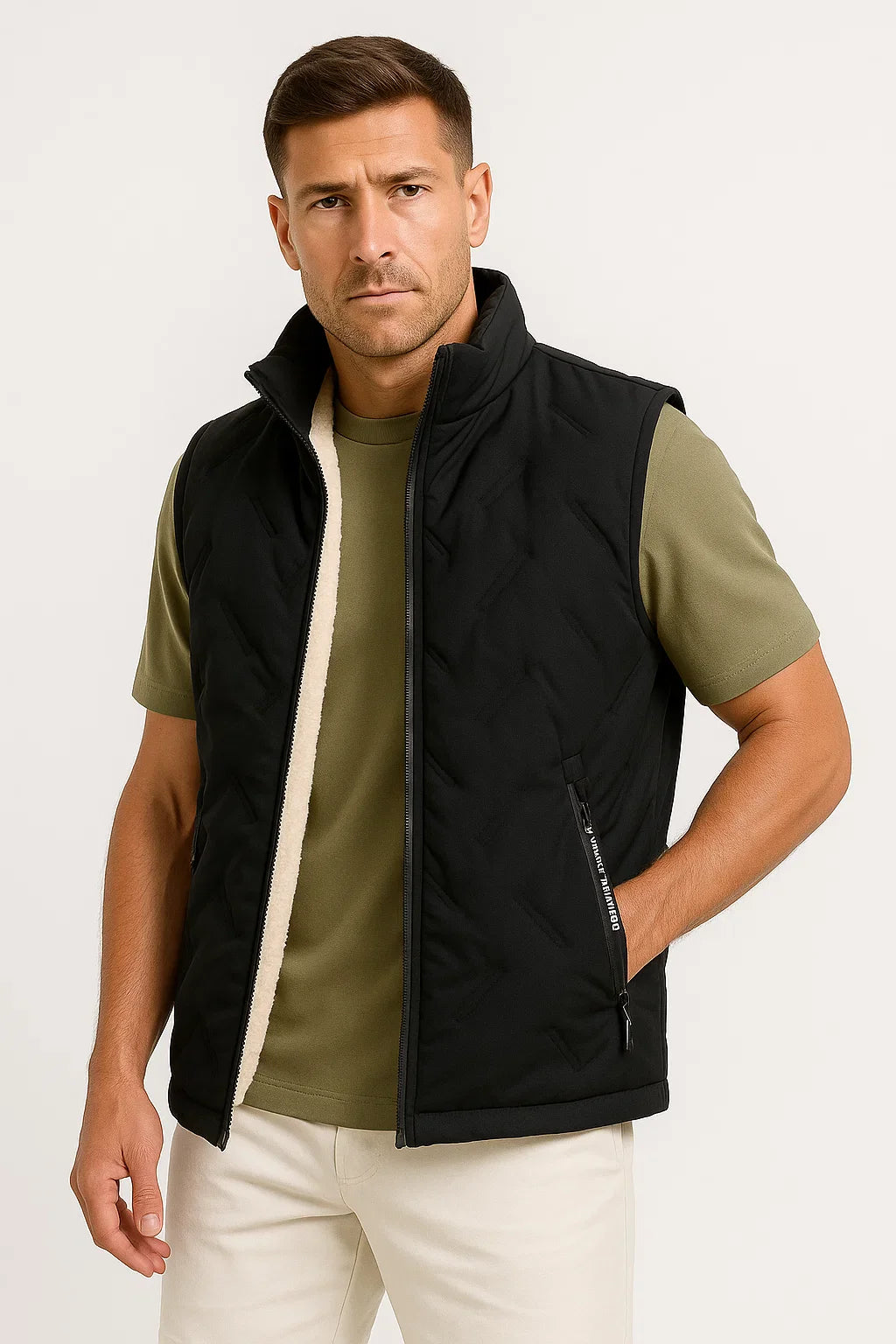 Men's Down Vest Cotton Fleece Warm Plus Size 5XL Casual Jacket