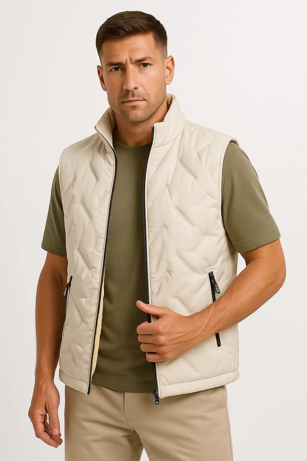 Men's Down Vest Cotton Fleece Warm Plus Size 5XL Casual Jacket