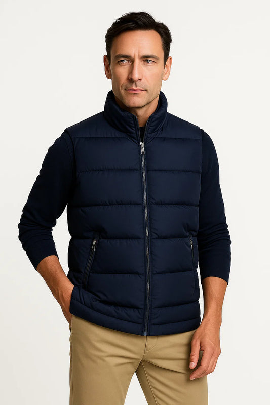 Men's Puffer Vest Lightweight Slim Fit Sleeveless Down Jacket