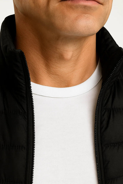 Men's Puffer Vest Cotton-Padded Sleeveless Winter Jacket