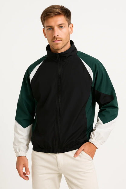 Men's Jacket Lightweight Color-Blocked Windproof Casual Wear