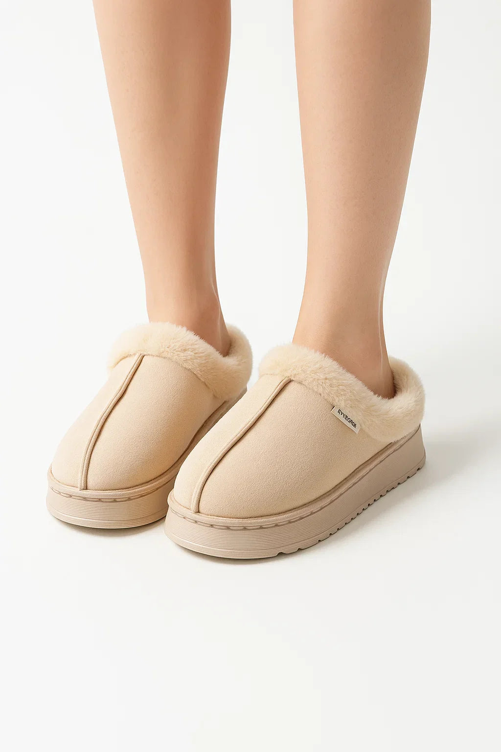 Women's Slippers Fluffy EVA Thick Sole Indoor Anti-Slip Warm Comfort