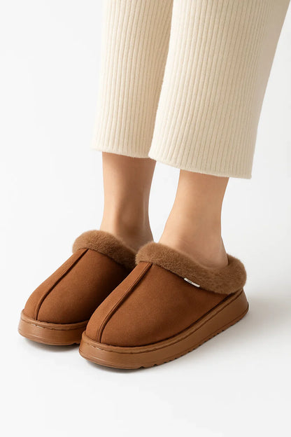Women's Slippers Fluffy EVA Thick Sole Indoor Anti-Slip Warm Comfort