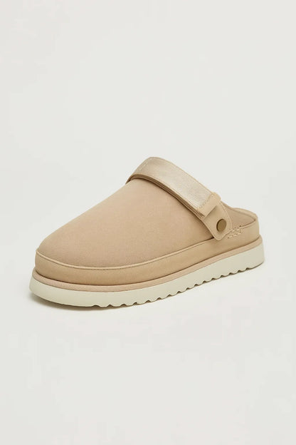 Women's Velvet Slippers Casual Thick Sole Back Strap
