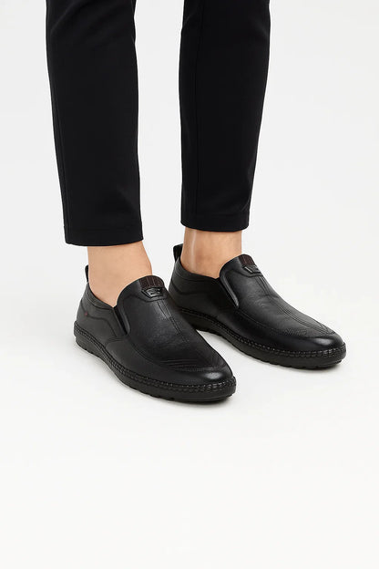 Men's Loafers PU Leather Slip-On Casual Non-Slip Shoes