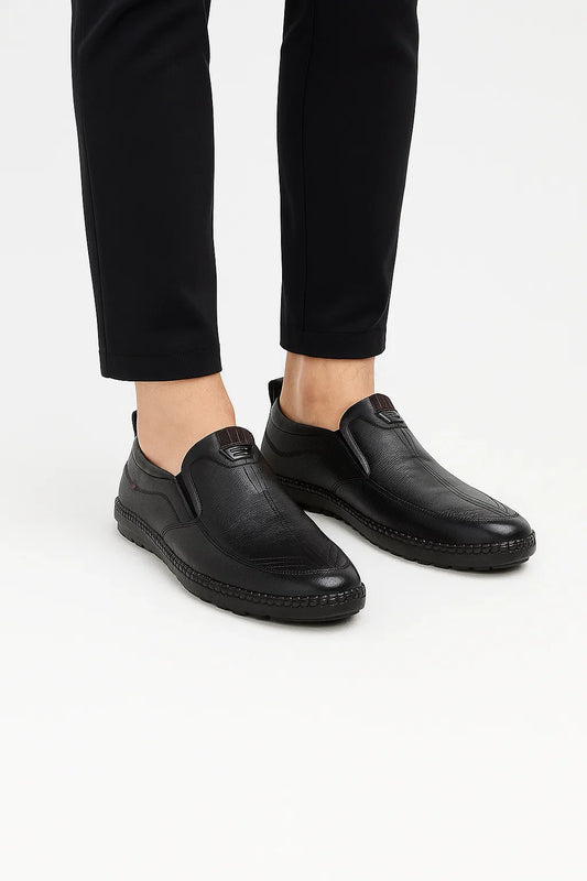 Men's Loafers PU Leather Slip-On Casual Non-Slip Shoes