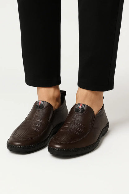 Men's Loafers PU Leather Slip-On Casual Non-Slip Shoes