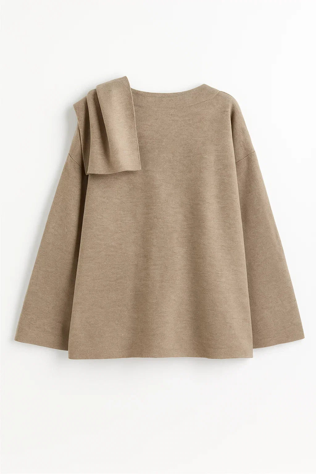 Women's Winter Coat Padded Plush Long Sleeve Asymmetric Scarf Design