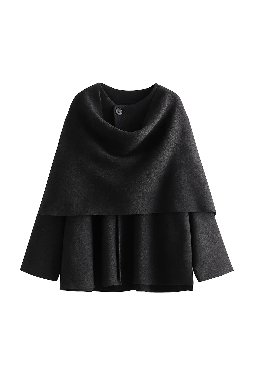 Women's Winter Coat Padded Plush Long Sleeve Asymmetric Scarf Design