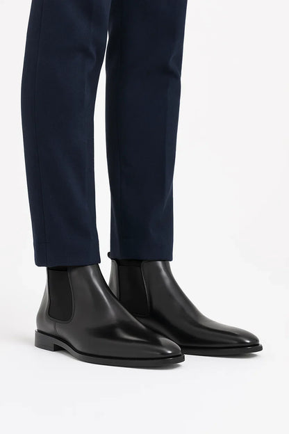 Men's Chelsea Boots PU Leather Slim Fit Slip-On Ankle Height