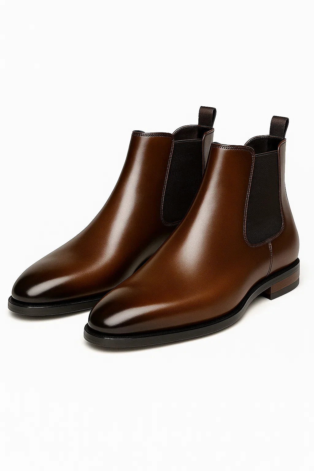 Men's Chelsea Boots PU Leather Slim Fit Slip-On Ankle Height