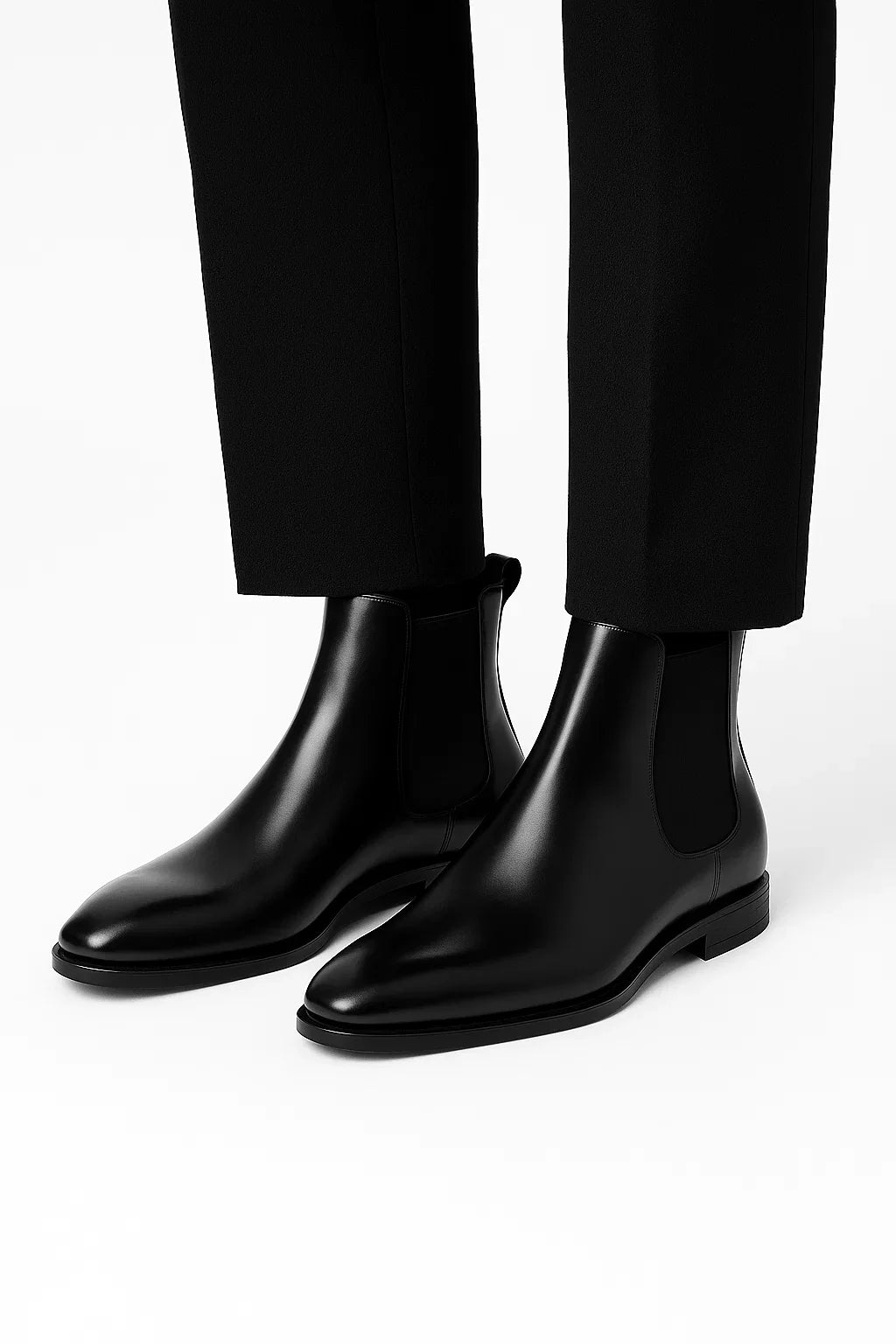 Men's Chelsea Boots PU Leather Slim Fit Slip-On Ankle Height