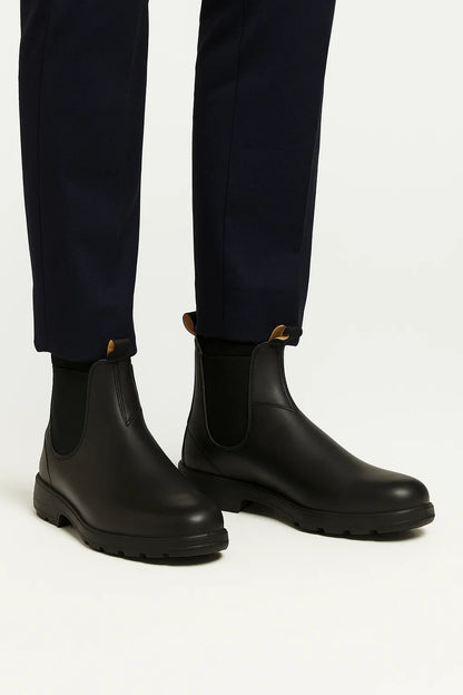 Men's Chelsea Boots PU Leather Ankle Length with Elastic Panels