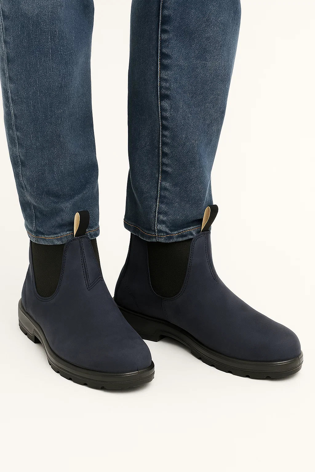 Men's Chelsea Boots PU Leather Ankle Length with Elastic Panels