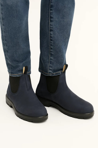 Men's Chelsea Boots PU Leather Ankle Length with Elastic Panels
