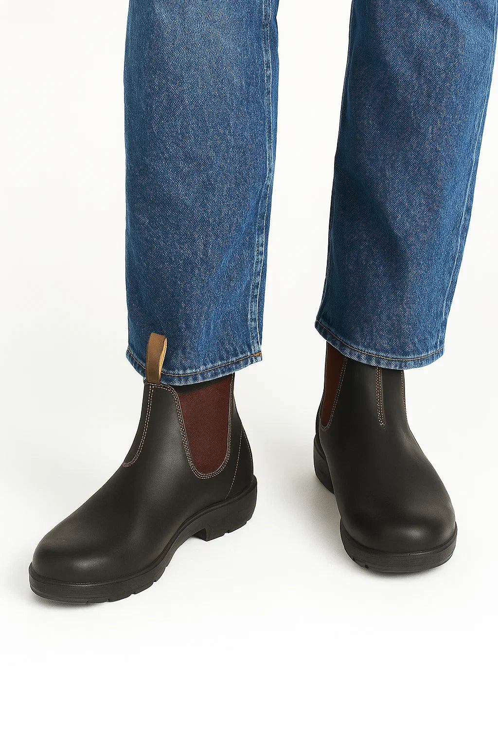 Men's Chelsea Boots PU Leather Ankle Length with Elastic Panels