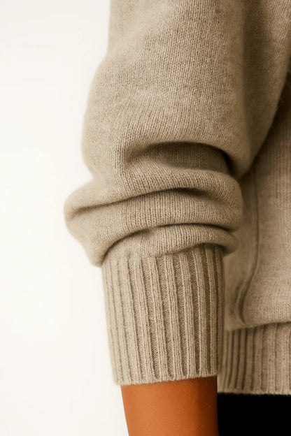 Women's Cashmere Sweater V-Neck Elegant Casual for Fall and Winter